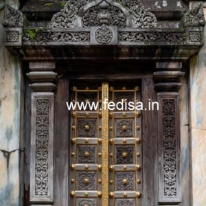 Wooden Carved Door Design Chokhat Design Steel No-7599