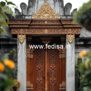Handcrafted Wooden Door Double Main Door Designs For Indian Homes No-7607