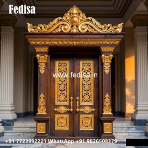 Elegant Double Door Classic Entry Design Machar Jali Door No-7667