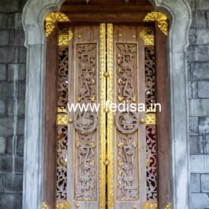 Vintage Wooden Door Sliding Partition Door Design No-7677