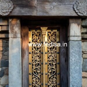 Engraved Wooden Door Mosquito Gate Design No-7714