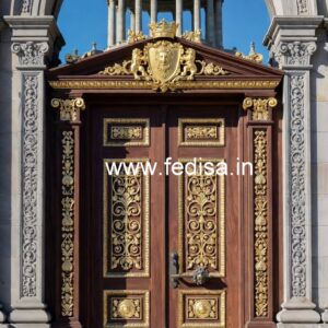 Solid Wood Classic Door Door Gate Grill Design No-7849