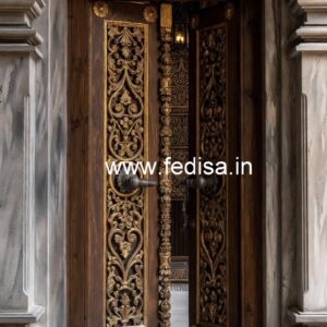 French Classic Doors Main Door Groove Design No-7860