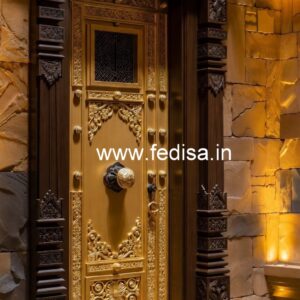 Home Entry Wooden Door Iron Door Paint Design No-7864