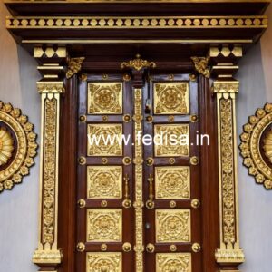 Classic Wooden Main Door Design For Home Foldable Doors For Pooja Room No-7868