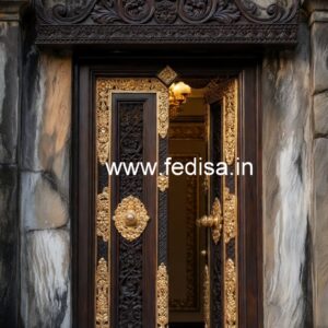 Classic Wooden Main Door Design For Home Sliding Front Door Design No-7909
