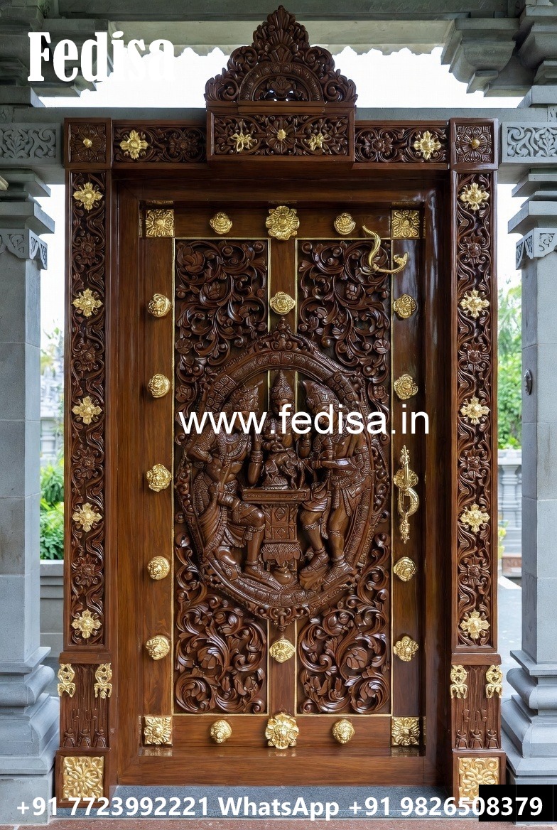 Solid Wood Classic Door Metallic Doors And Windows Designs No-7931