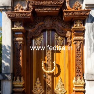 Front Entrance Classic Door 9 Feet Door Design No-8027
