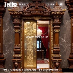 Bungalow Classic Door Design Home Front Double Door Design No-8112