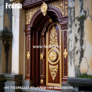 Vintage Wooden Door Double Palla Design No-8128