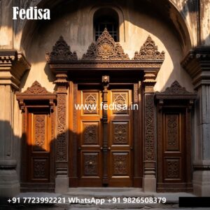 Hardwood Traditional Doors Main Door Wood Design 2024 No-8141