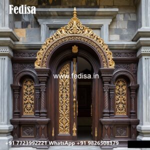 Front Entrance Classic Door Round Door Frame Design No-8150