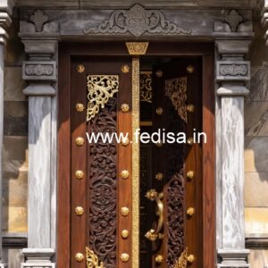 Traditional Door Design Simple Pooja Room Door Designs In Wood No-8373