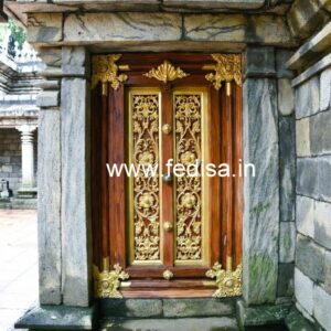Elegant Door Design Sagwan Double Door Design No-8376