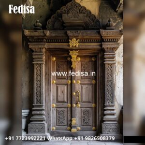 Engraved Wooden Door Sliding Door For Kitchen Entrance No-8452