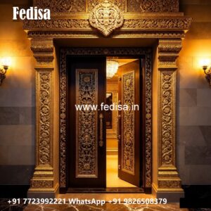 Glass Panel Classic Door Main Door Side Glass Design No-8453