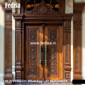 Glass Panel Classic Door Ply Gate Design No-8576