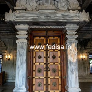 Mahogany Classic Doors Granite Chokhat Design No-8630