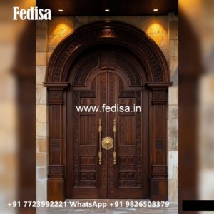 Glass Panel Classic Door Main Double Door Design 2024 No-8740