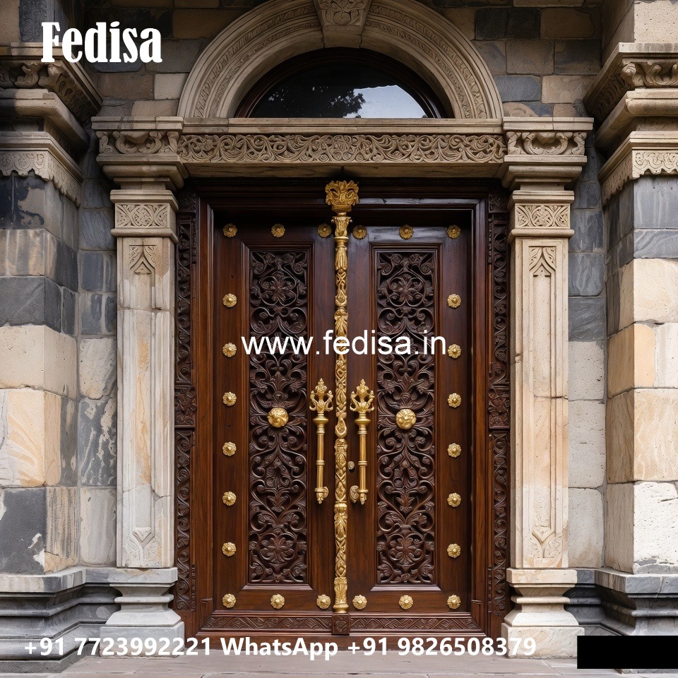 Italian Style Wooden Doors Glass Door Design With Wooden Frame No-8763