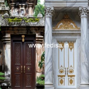 Elegant Double Door Classic Entry Design Vasakal Frame Design No-8774