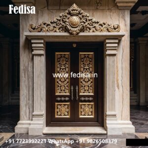 Vintage Wooden Door Steel Jali Design For Main Door No-8784