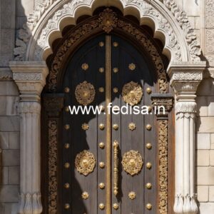 Royal Entrance Door Pooja Room Single Door Design No-8830