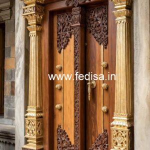 Royal Entrance Door Front Single Door Designs For Indian Homes No-8871