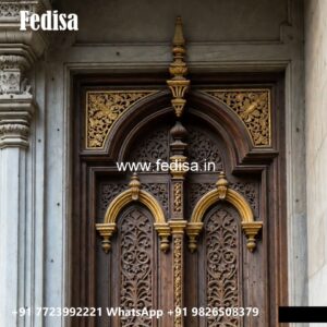 Engraved Wooden Door Profile Door Design No-8944