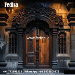 Teak Wood Door Design Puja Ghar Door Design No-9080