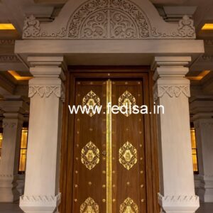 Classic Wooden Main Door Design For Home Kitchen Glass Door Design With Wooden Frame No-9139