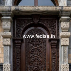 Wooden Carved Door Design Entrance Steel Door Design No-9157