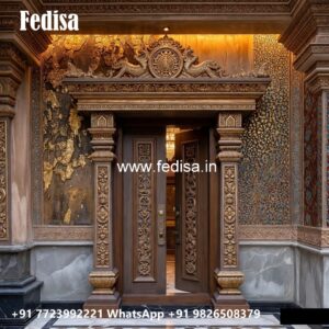 Traditional Carved Wooden Front Door Ideas Lock Design For Door No-9222