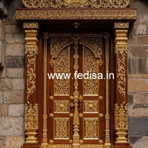 French Classic Doors Printed Glass Door Design No-9254