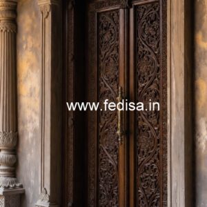 Ornate Door Design Main Door Mirror Design No-9294