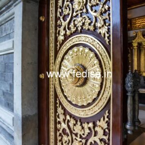 Decorative Wooden Doors Main Door Ventilation Design No-9309