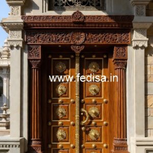 Vintage Wooden Door Iron Gate For Main Door No-9317