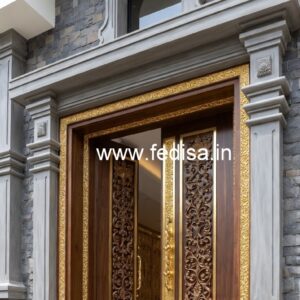 Mahogany Classic Doors Main Door Ventilation Grill Design No-9327