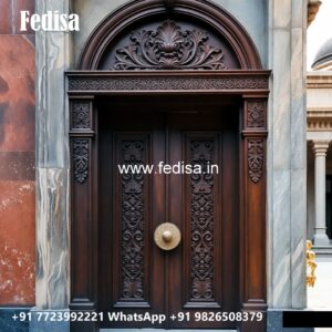 Hardwood Traditional Doors Stainless Steel Front Door Design No-9371
