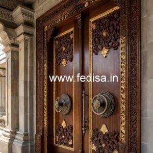 Villa Entrance Door Door Design Wooden Jali No-9382