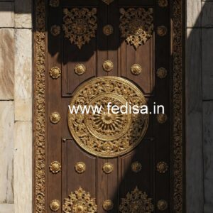 Elegant Double Door Classic Entry Design Office Front Door Design No-9389