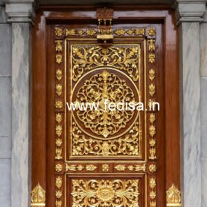 Carved Wooden Doors New Main Single Door Design 2024 No-9410