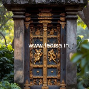 Wooden Carved Door Design Aluminum Bathroom Door Design No-9444