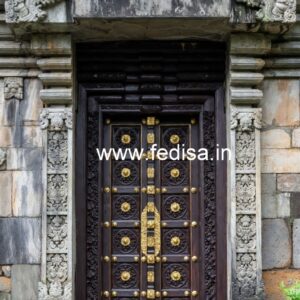 Heritage Door Design Main Door With Glass Design No-9446