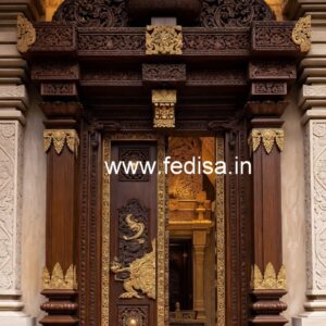 Panel Door Design Flat Entrance Wall Design No-9474