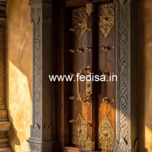Glass Panel Classic Door Door Stopper Design No-9478
