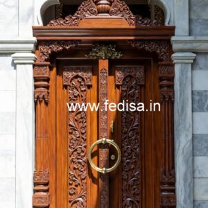 Wooden Carved Door Design Restroom Door Design No-9567