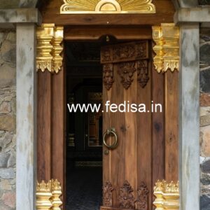 Home Entry Wooden Door Double Door Modern Design No-9627