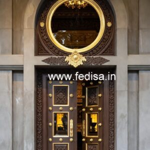 French Classic Doors Pooja Room Bell Design No-9664