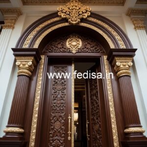 Traditional Carved Wooden Front Door Ideas Main Door Net Design No-9673